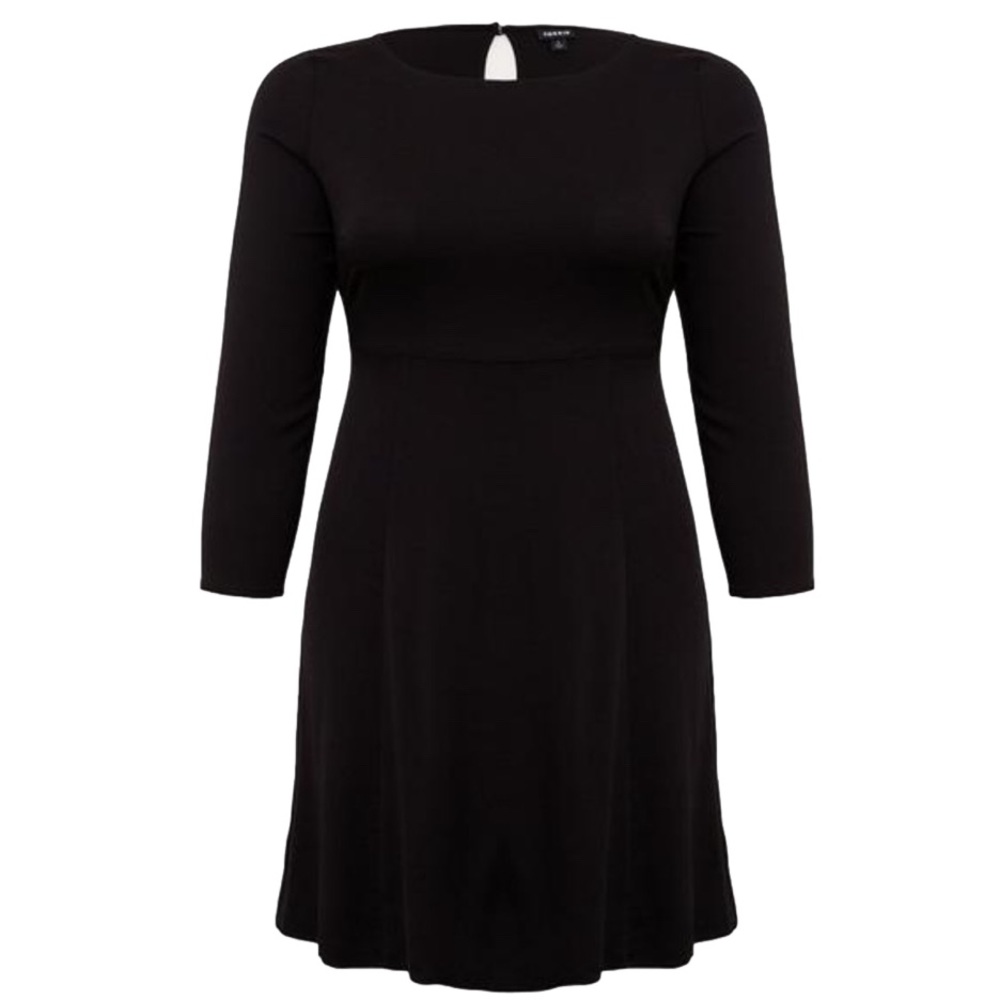 Torrid NWT Black Challis Shift Stretch Casual MiniDress, size 1X